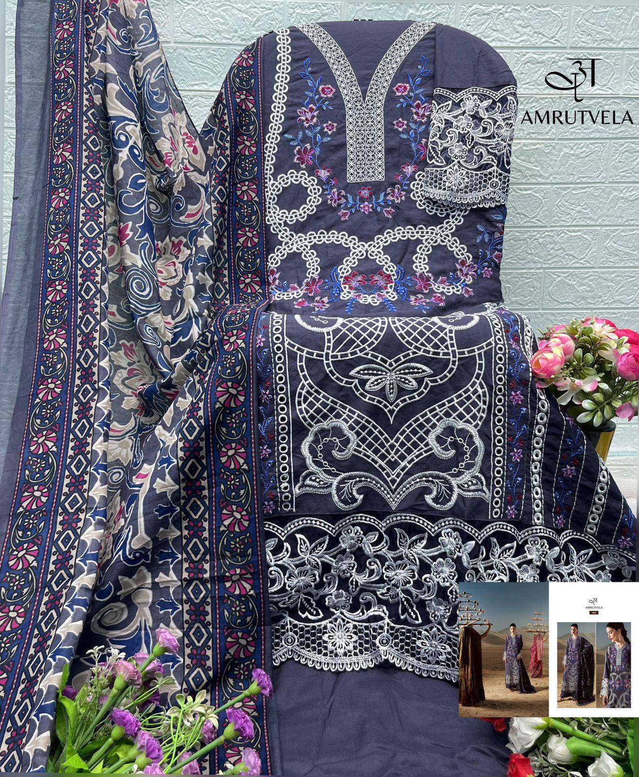 MAHNOOR Luxury Rayon Collection by Amrutvela textile 1601 TO 1606 SERIES Pakistani Stylish Embroidered Pure Rayon Dresses At Wholesale Price